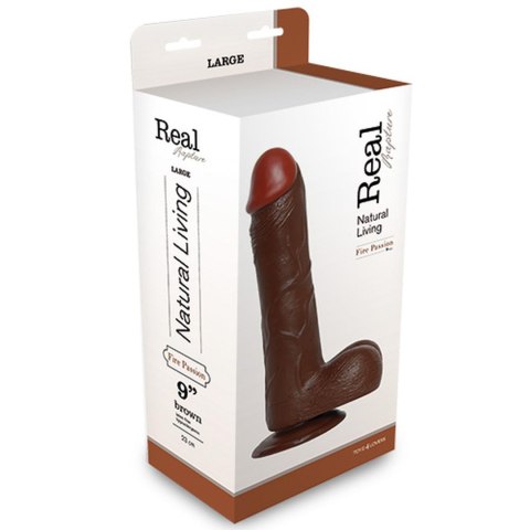 Dildo realistyczne Real Rapture PVC czarny 25 cm