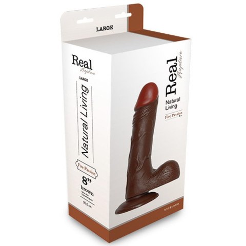 Dildo realistyczne Real Rapture brązowe 23 cm