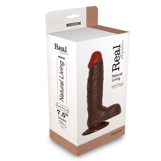 Dildo realistyczne Real Rapture brązowe PVC 21,5 cm