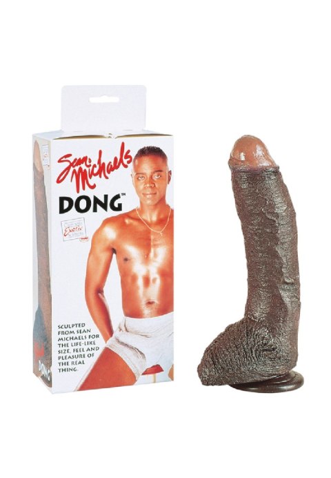 Dildo realistyczne wibrujące Sean Michaels brązowe 15 cm