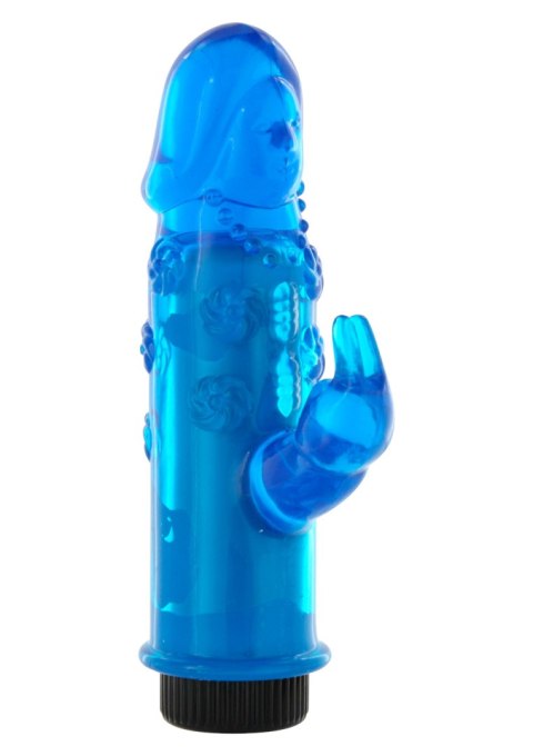 Mini wibrator króliczek Seven Creations niebieski 13,5 cm