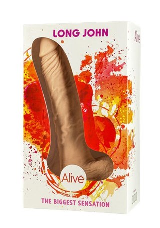 Dildo realistyczne Alive Long John 23,5 cm PVC z przyssawką