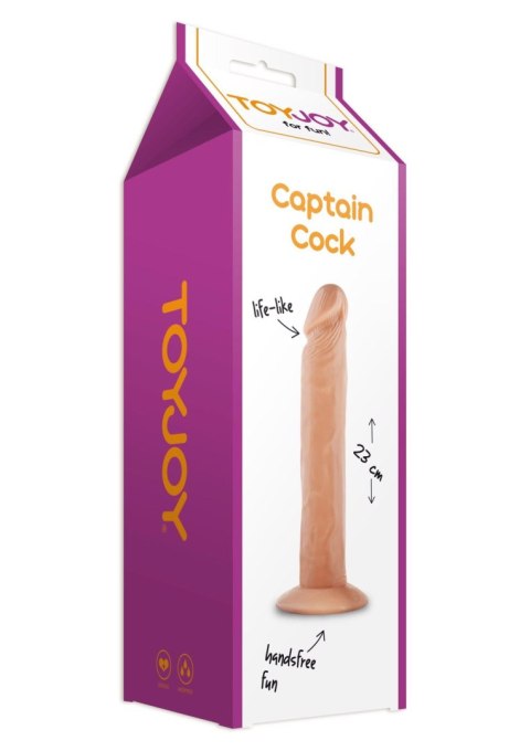 Dildo realistyczne Captain Cock ToyJoy cieliste 23 cm
