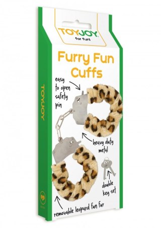 Kajdanki piórkowe regulowane ToyJoy Leopard