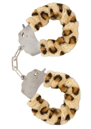Kajdanki piórkowe regulowane ToyJoy Leopard
