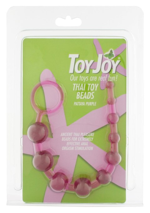 Koralikowy korek analny ToyJoy fioletowy