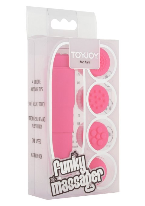 Masażer ToyJoy Funky różowy na baterie AA