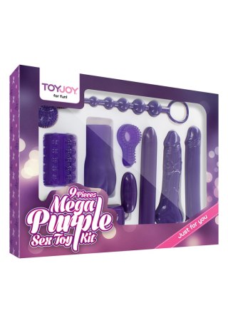 Mega Zestaw Wibratorów i Nakładek ToyJoy Fioletowy