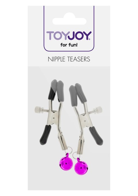 Metalowe regulowane klipsy na sutki ToyJoy z dzwoneczkami
