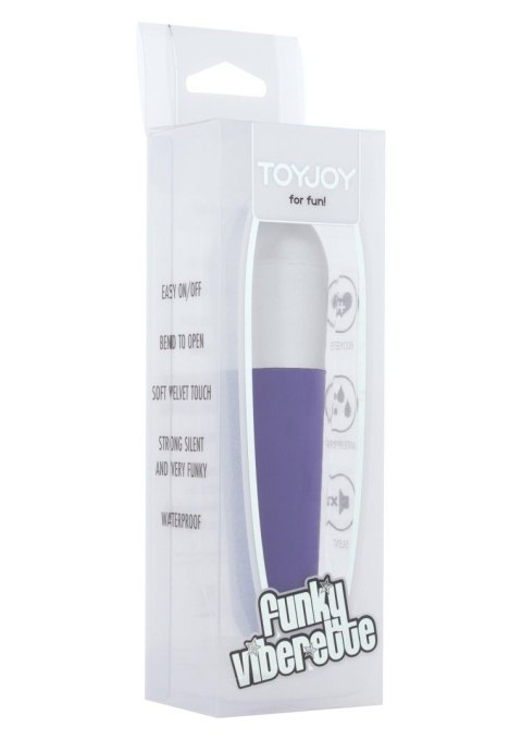 Mini wibrator ToyJoy Funky Viberette fioletowy wodoodporny