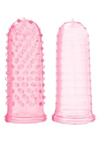 Nakładki na palce ToyJoy TPR różowe 7 cm