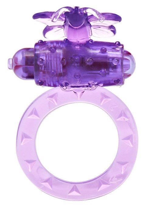 Pierścień erekcyjny wibrujący ToyJoy motyl fioletowy 3 cm