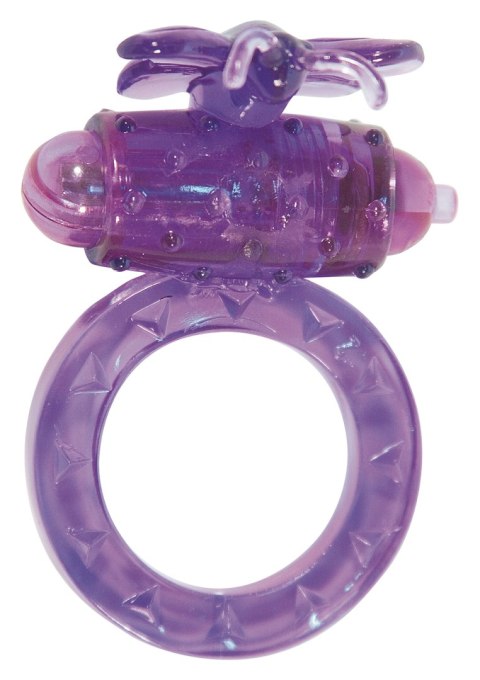 Pierścień erekcyjny wibrujący ToyJoy motyl fioletowy 3 cm