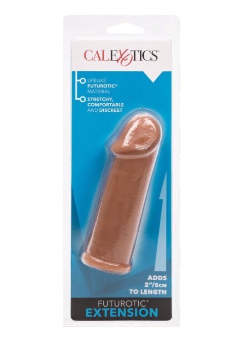 Przedłużka na penisa Futurotic Calexotics brązowa 14 cm