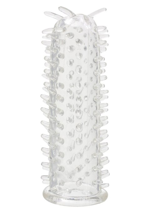 Przedłużka na penisa ToyJoy z wypustkami transparentna 11 cm