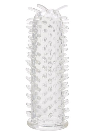 Przedłużka na penisa ToyJoy z wypustkami transparentna 11 cm