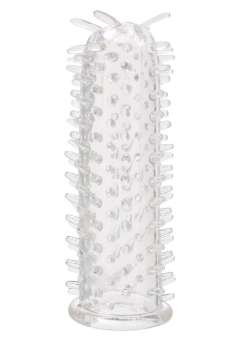Przedłużka na penisa ToyJoy z wypustkami transparentna 11 cm