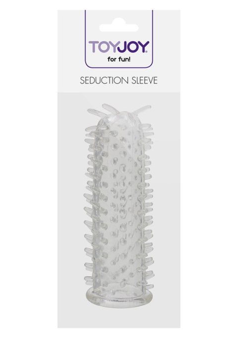 Przedłużka na penisa ToyJoy z wypustkami transparentna 11 cm