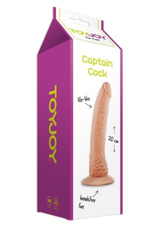 Realistyczne dildo Captain Cock z przyssawką 20 cm jasna skóra ToyJoy