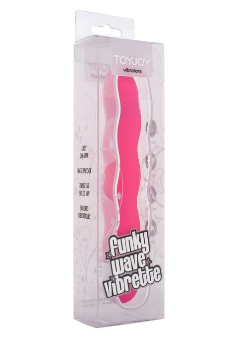 Wibrator punktu G ToyJoy Funky Wave falisty różowy 18 cm