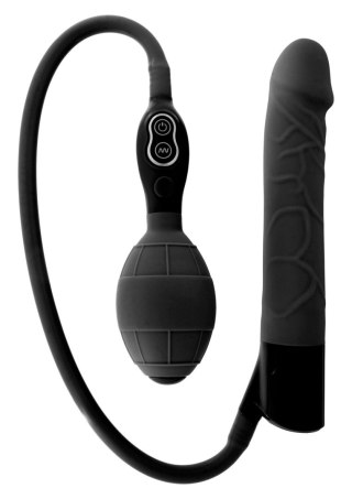 Wibrator realistyczny nadmuchiwany czarny 74 cm