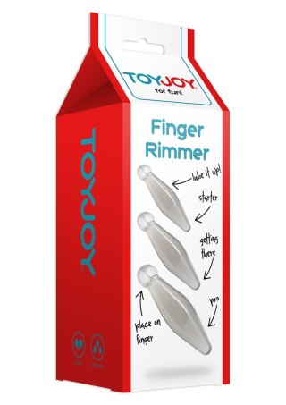 Zestaw korków analnych Finger Rimmer ToyJoy transparentny 3 szt