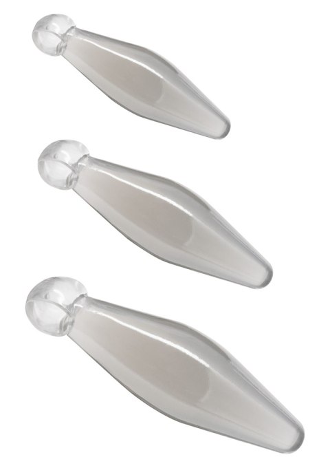 Zestaw korków analnych Finger Rimmer ToyJoy transparentny 3 szt