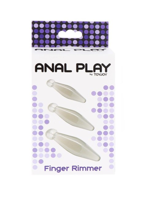Zestaw korków analnych Finger Rimmer ToyJoy transparentny 3 szt