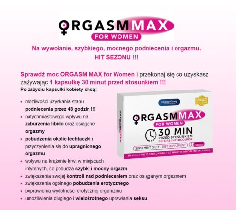 Kapsułki OrgasmMax dla kobiet Medica