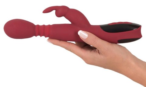 Wibrator króliczek You2Toys silikonowy czerwony rozgrzewający 26,5 cm USB