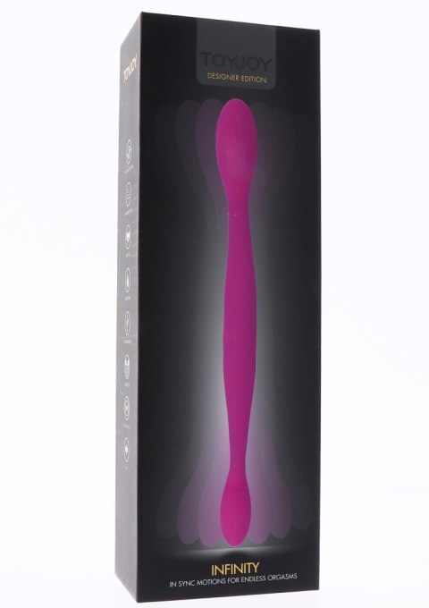 Wibrator podwójny Infinity ToyJoy silikonowy różowy USB 37 cm