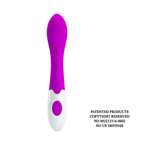 Wibrator punktu G Pretty Love Brighty silikonowy burgundowy 20 cm 30 trybów