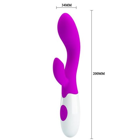 Wibrator punktu G Pretty Love Brighty silikonowy burgundowy 20 cm 30 trybów