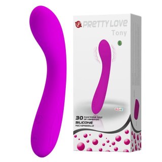 Wibrator punktu G silikonowy Pretty Love Tony 30 trybów 16 cm