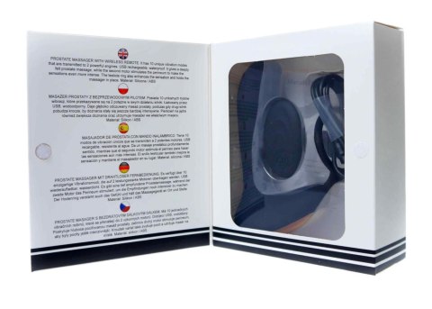 Masażer prostaty z pierścieniem na jądra pilot USB 10 funkcji