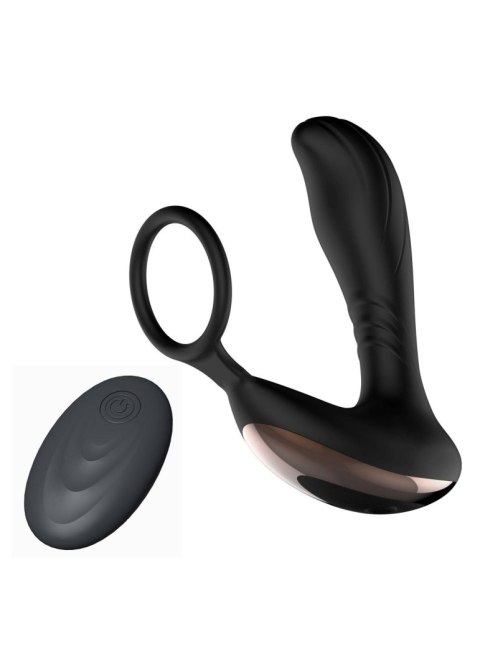 Masażer prostaty z pierścieniem na jądra pilot USB 10 funkcji