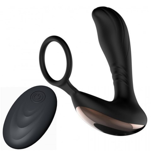 Masażer prostaty z pierścieniem na jądra pilot USB 10 funkcji