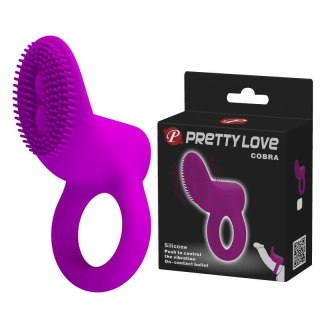 Pierścień erekcyjny wibrujący Pretty Love Cobra fioletowy
