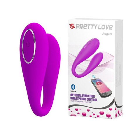 Wibrator silikonowy Pretty Love August Bluetooth USB 12 funkcji