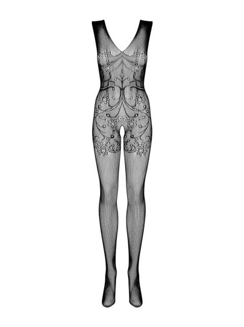 Bodystocking Obsessive F234 prześwitujący z otwartym krokiem SML