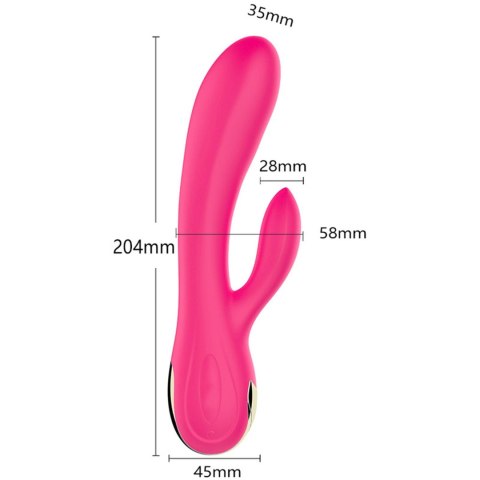 Silikonowy wibrator USB 7 funkcji z boosterem i ogrzewaniem