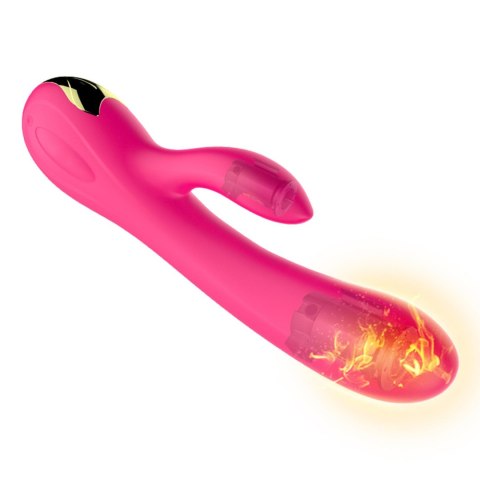 Silikonowy wibrator USB 7 funkcji z boosterem i ogrzewaniem