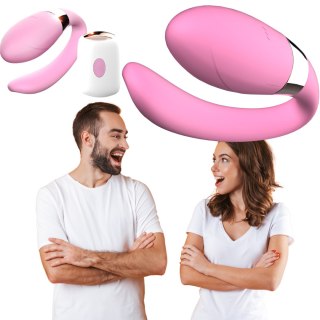 Stymulator V Vibe różowy silikonowy USB z pilotem B Series Smart