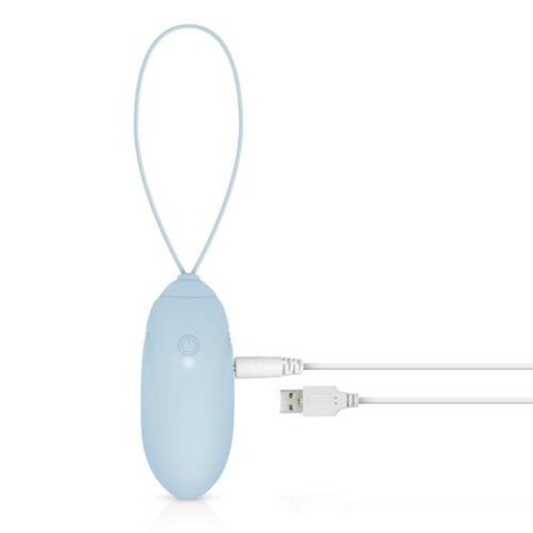 Wibrujące jajko Luv Egg niebieskie z pilotem USB
