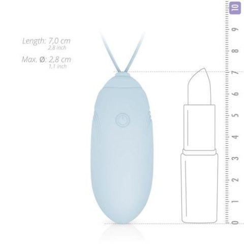 Wibrujące jajko Luv Egg niebieskie z pilotem USB