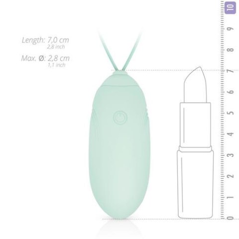 Wibrujące jajko Luv Egg zielone bezprzewodowe silikonowe USB 16 cm