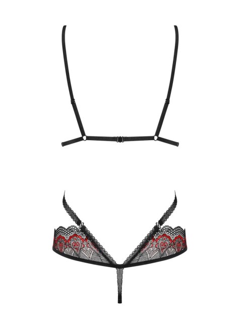 Body Megies Obsessive geometryczne koronkowe czarne S/M