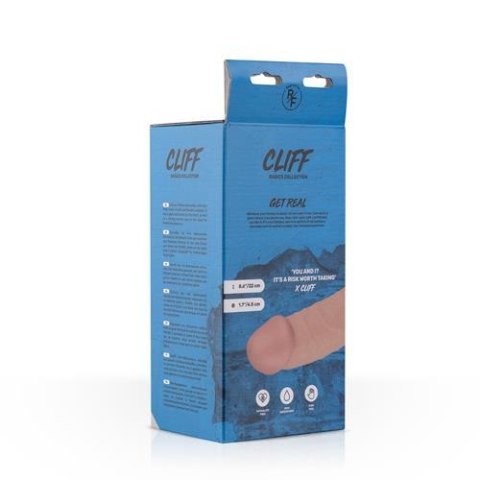 Dildo realistyczne EasyToys Cliff beżowe z przyssawką 22 cm
