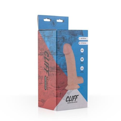 Dildo realistyczne EasyToys Cliff beżowe z przyssawką 22 cm