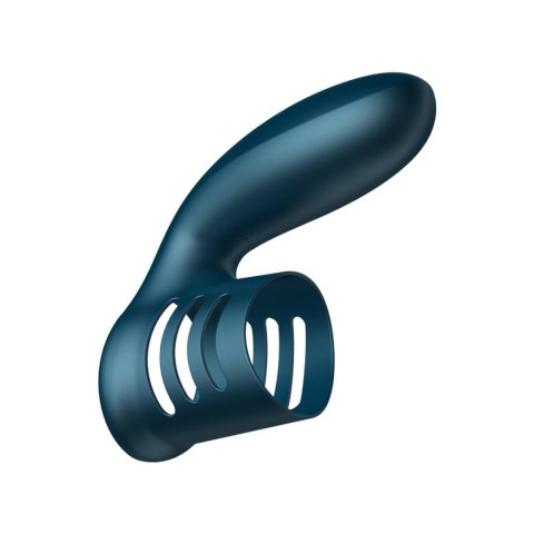 Pierścień wibracyjny silikonowy B Series Fox niebieski USB 7 trybów